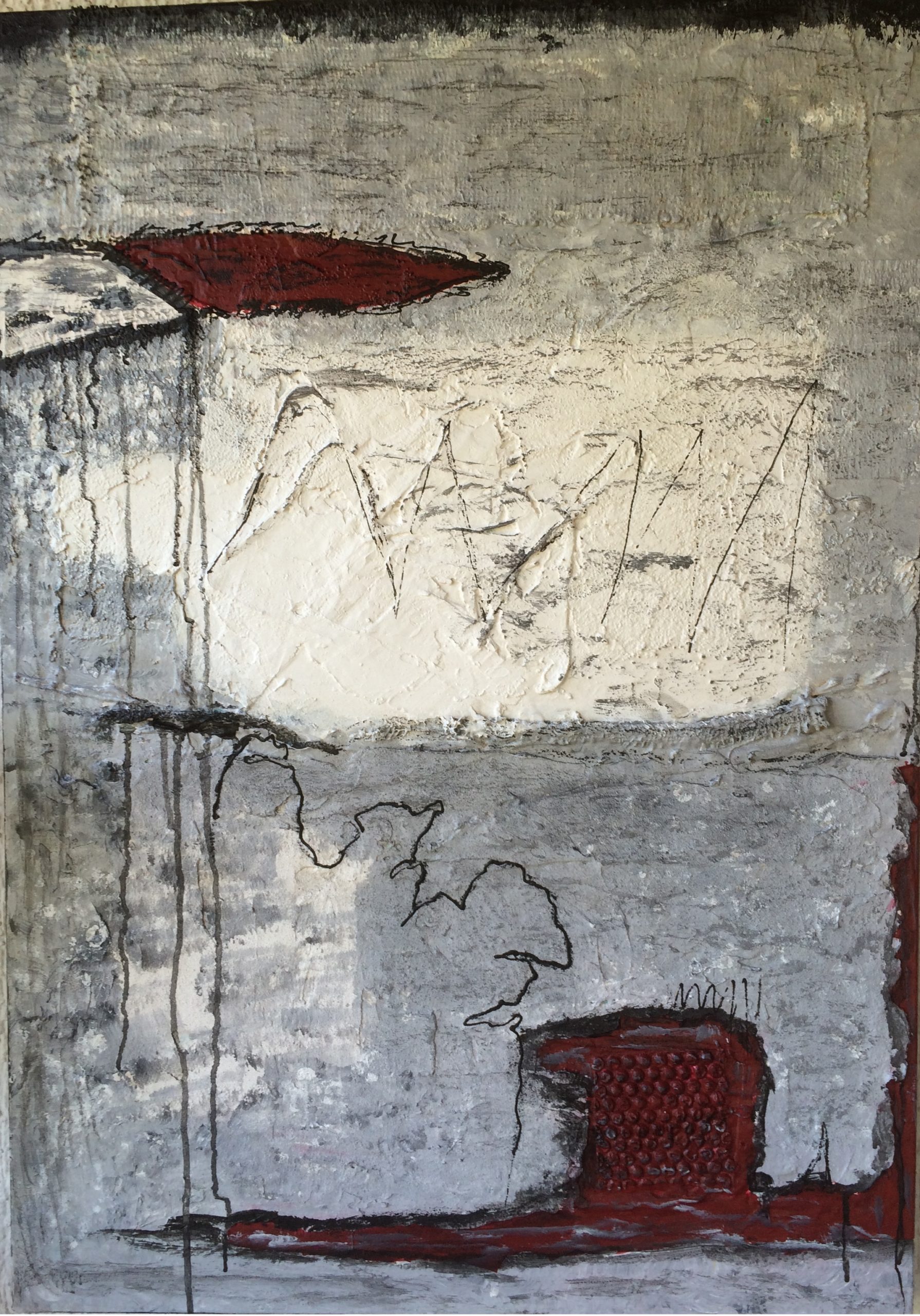 IJSKOUD - 70*90 - €225 - acryl op plamuur