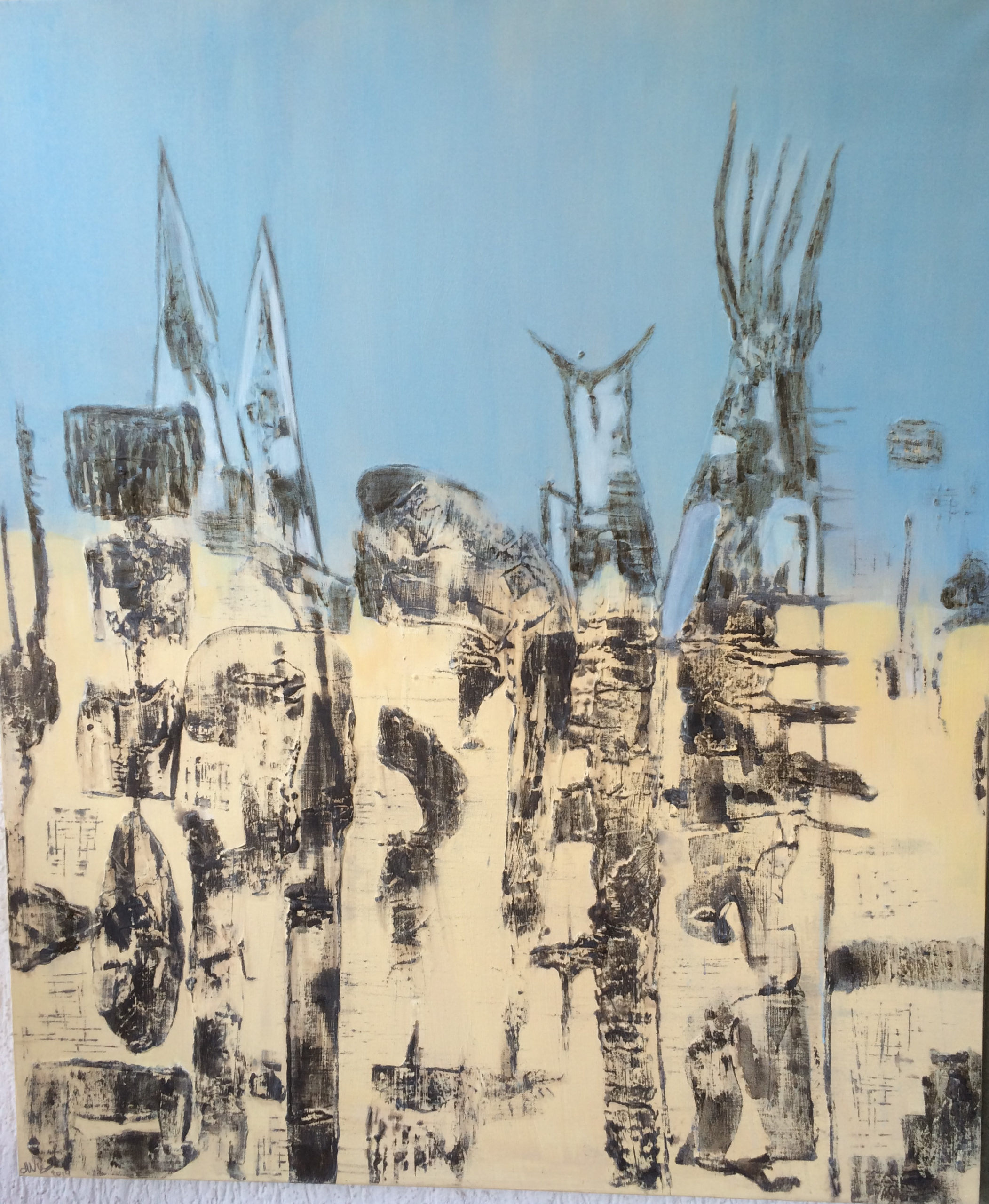 NEW YORK - 100*120 - €250 - acryl op bitumen