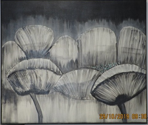VELDBLOEMEN - 60*70 - €150,-- acryl